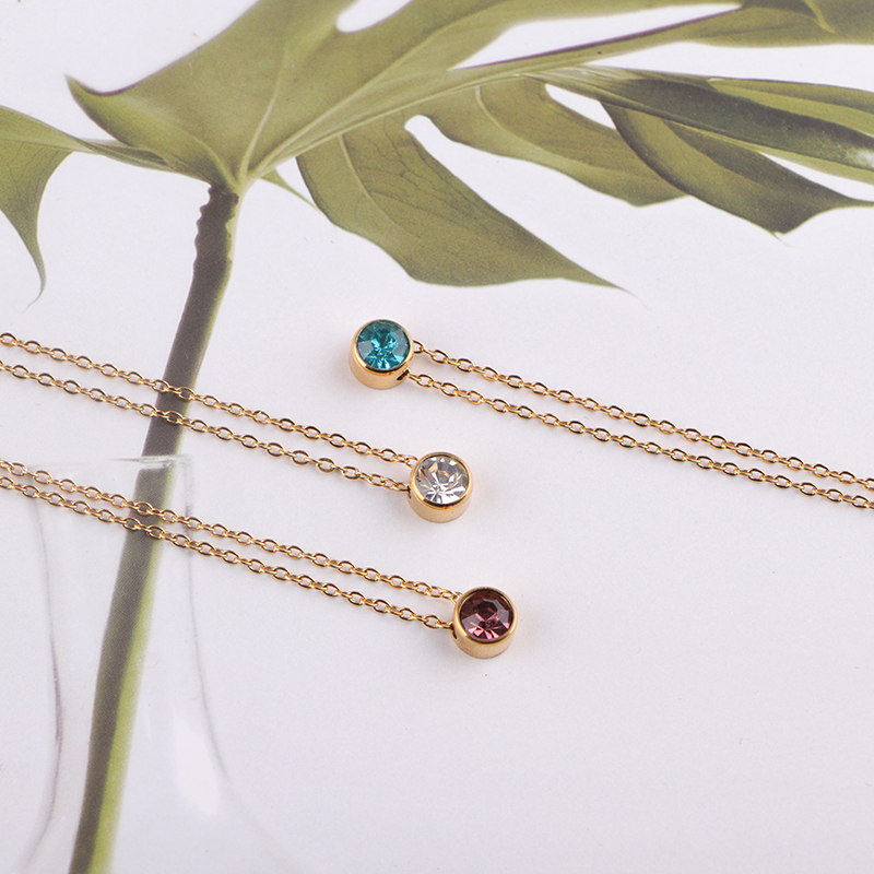 Stainless Steel 12 Birthstones - Birth Flower Necklace review and price