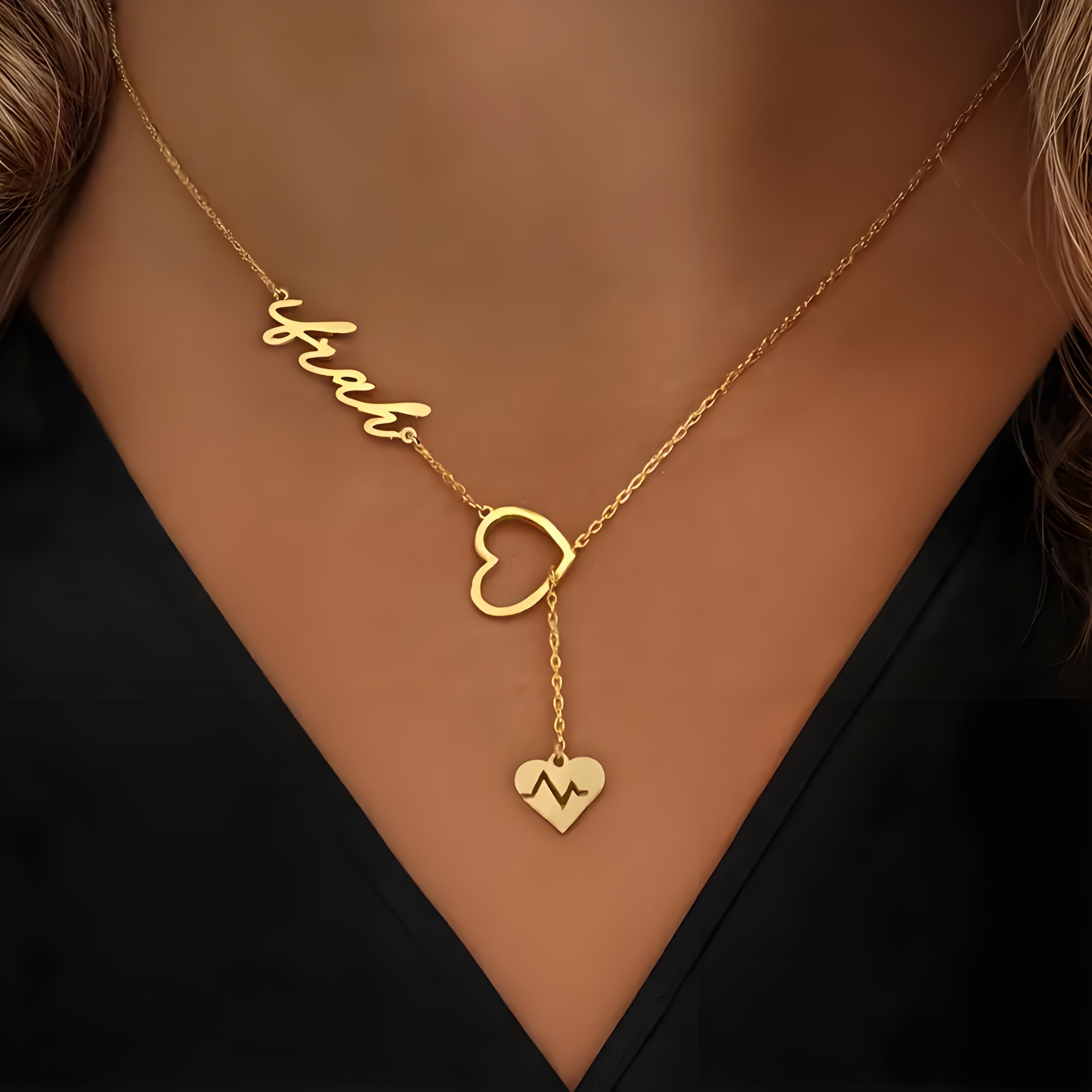 Personalized Couple Heartbeat  - Birth Flower Necklace review and price